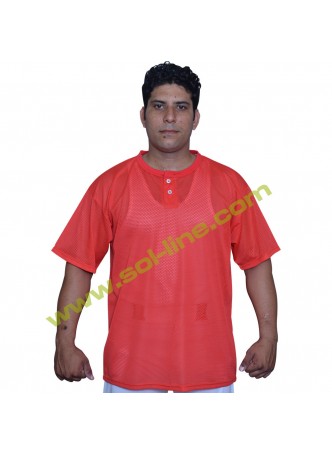 Light Weight Rib Neck Two Button Down Half Sleeve Jerseys